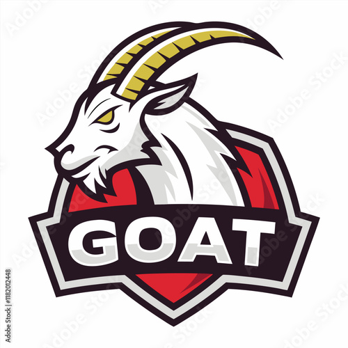 Animal theme goat or goat head gaming logo vector design perfect for esports branding and competitive teams