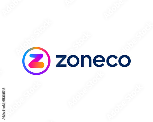 Letter Z Gradient Colorful Modern Logotype Simple Monogram Icon Vector Logo Design Illustration