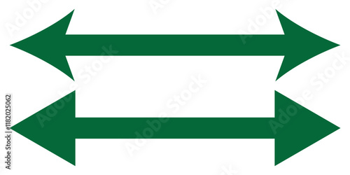 Left and right arrow, pointer, cursor in opposite direction. Intersection, navigation, forward-backward arrow element. Double arrow icon set . two side arrows icon vector.