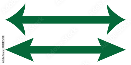 Left and right arrow, pointer, cursor in opposite direction. Intersection, navigation, forward-backward arrow element. Double arrow icon set . two side arrows icon vector.