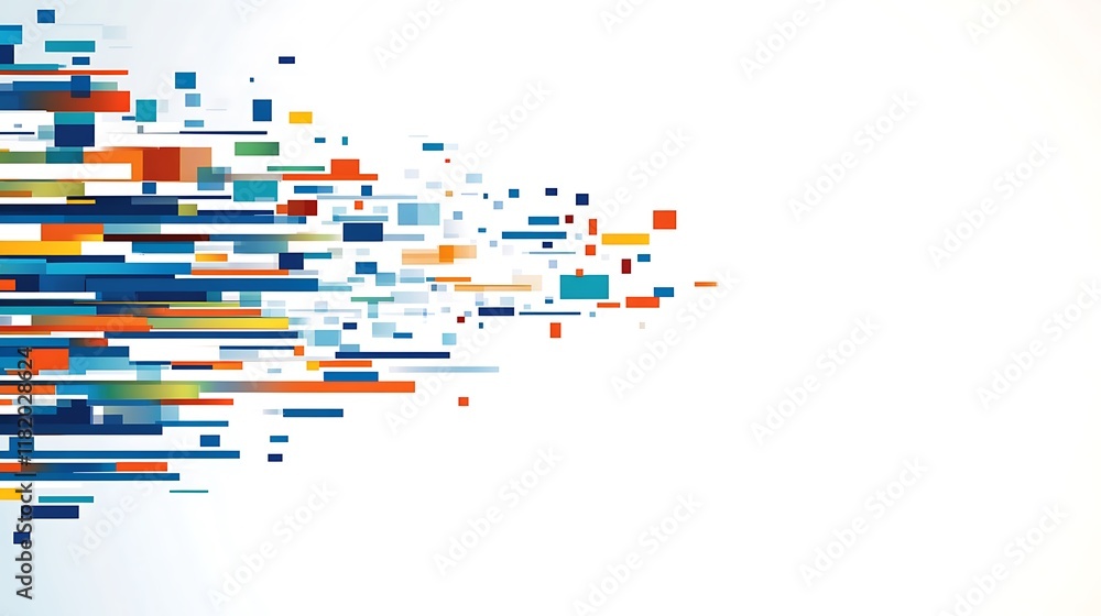 Obraz premium Abstract Colorful Rectangular Shapes Design