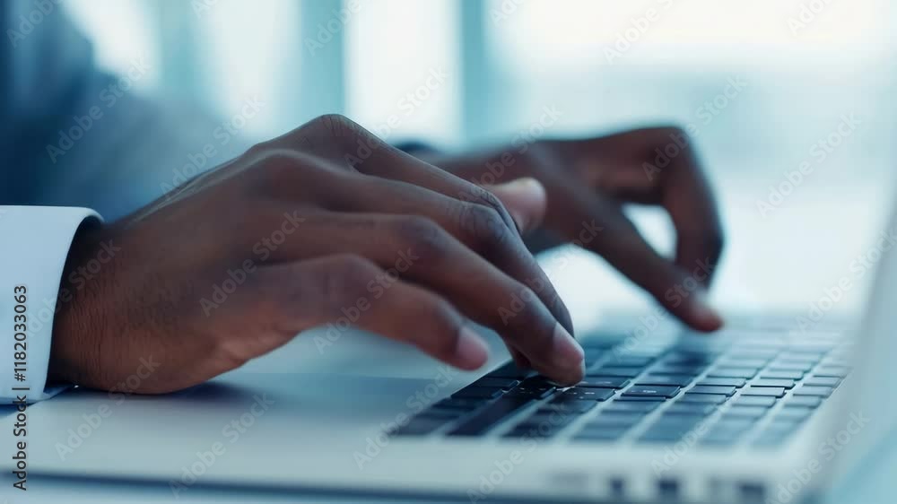 Hands are skillfully typing on a laptop keyboard, emphasizing the crucial role of typing proficiency for productivity in remote work settings and daily tasks.