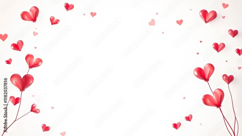 Obraz premium Love's Gentle Embrace - Abstract Valentine's Day Art