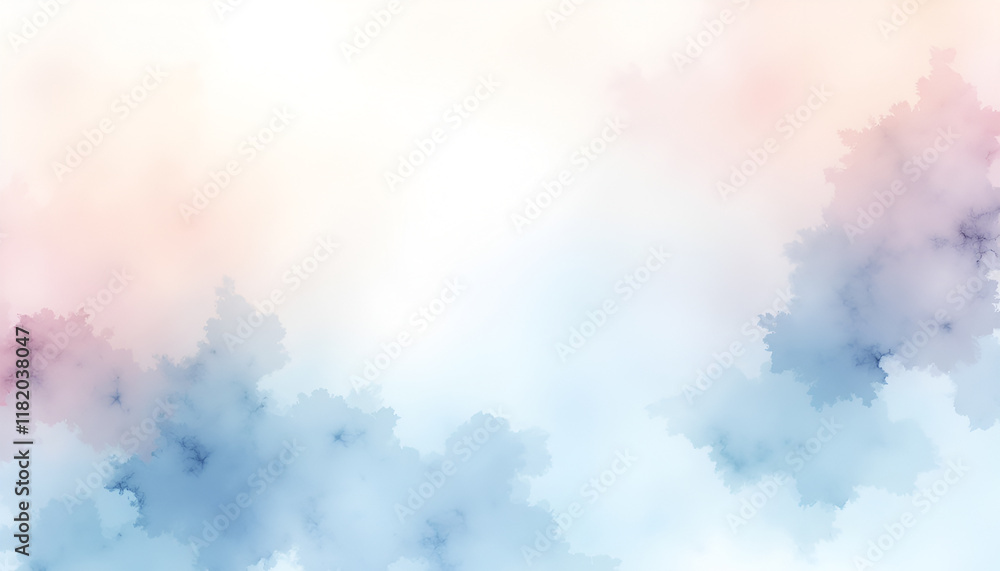 Naklejka premium Pastel Cloud Background, Soft Watercolor Texture - Pastel colors