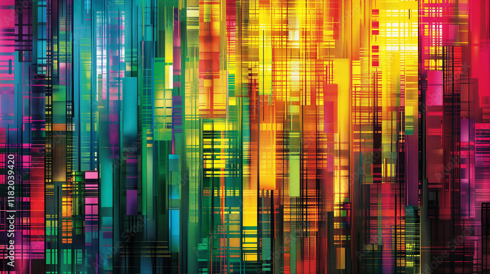 Abstract digital motion glitch art, pixelated textured pattern, vibrant RGB colors. Modern art, technology, digital aesthetics. Interlaced Multicolored Distorted textured futuristic background Abstract digital motion glitch art, pixelated textured pattern, vibrant RGB colors. Modern art, technology, digital aesthetics. Interlaced Multicolored Distorted textured futuristic background