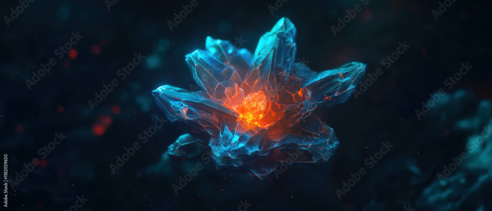 Magical artifact glowing effect with vibrant colors against a dark background Magical artifact glowing effect with vibrant colors against a dark background