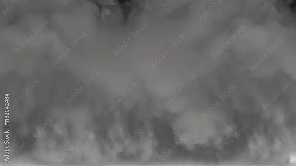 Bruma densa y misteriosa que emerge desde el suelo con fondo negro, ideal para escenarios de suspense, terror o cine