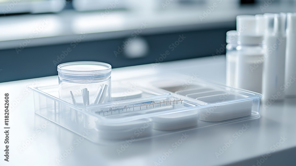Cosmetic Tools and Containers on Clean Surface Cosmetic Tools and Containers on Clean Surface
