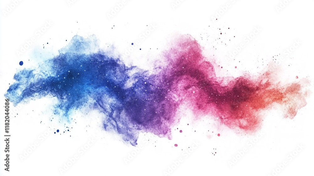Fototapeta premium Watercolor nebula isolated on a white background