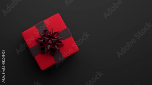 abstract gift box as present - 3d rendering 4k seamless loop