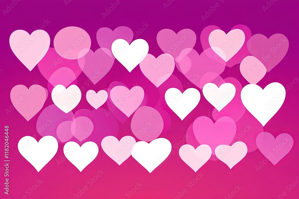 Happy Valentine's Day with a blinking heart and a pink background Happy Valentine's Day with a blinking heart and a pink background