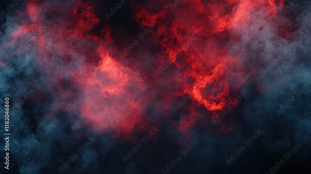 Dramatic Red and Blue Smoke Background for Creative Projects Dramatic Red and Blue Smoke Background for Creative Projects