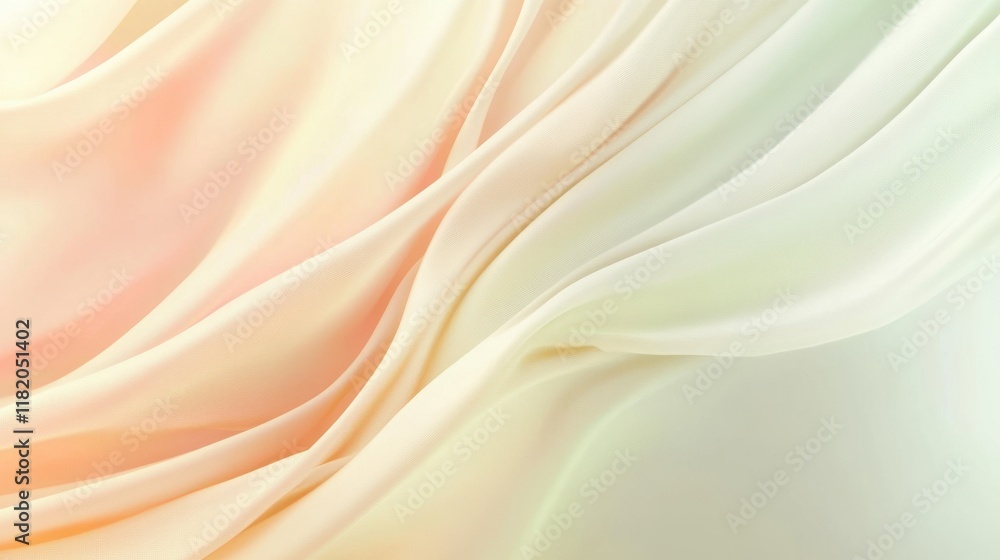 Fototapeta premium Abstract flowing pastel streaks minimalist aesthetic background high detail soft colors digital artwork