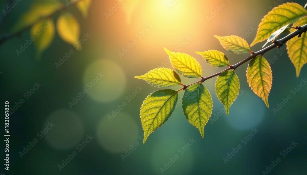 Shimmering, colorful haze around a leafy branch, refraction, bokeh Shimmering, colorful haze around a leafy branch, refraction, bokeh