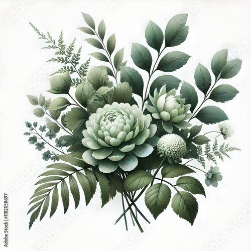 illustration of a plant with leaves