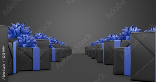 abstract gift box as present - 3d rendering 4k DCI seamless loop