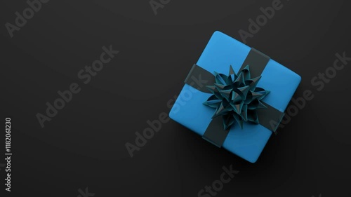 abstract gift box as present - 3d rendering 4k seamless loop