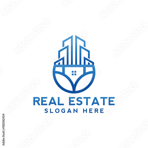 Modern real estate logo, building, roof, construction, real, estate, flat fully editable vector template, real estate corporate logo. Home logo vector template. Corporate real estate logo