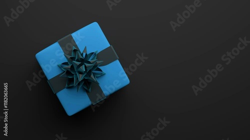 abstract gift box as present - 3d rendering 4k seamless loop