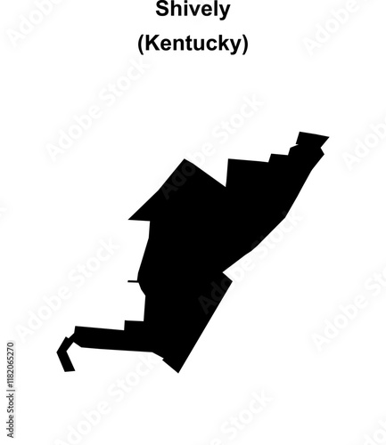 Shively (Kentucky) blank outline map