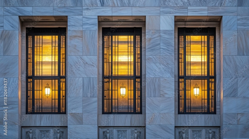 Obraz premium Federal Reserve building facade standing strong and secure, symbolizing economic stability and the central role of financial institutions in modern society.