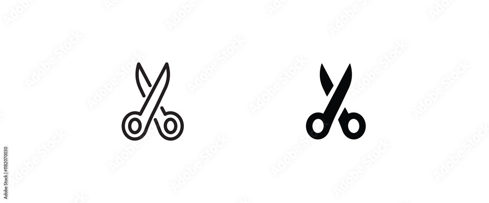 scissors icon, cut, Cutting icons button, vector, sign, symbol, logo, illustration, editable stroke, flat design style isolated on white linear pictogram scissors icon, cut, Cutting icons button, vector, sign, symbol, logo, illustration, editable stroke, flat design style isolated on white linear pictogram