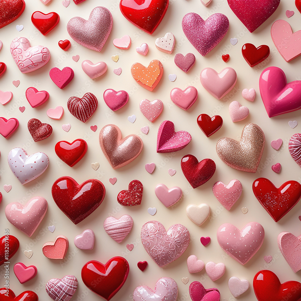 Valentines day vector greeting card. Happy valentines day text with hearts elements in red pattern background Valentines day vector greeting card. Happy valentines day text with hearts elements in red pattern background