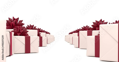 abstract gift box as present - 3d rendering 4k DCI seamless loop