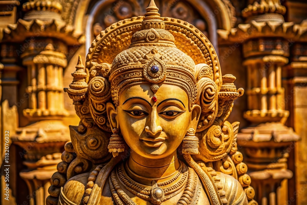 Serene Jain Goddess Statue, Jaisalmer, Rajasthan, India - Portrait Photography Serene Jain Goddess Statue, Jaisalmer, Rajasthan, India - Portrait Photography