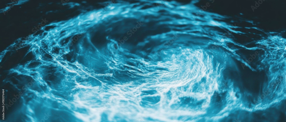 Fototapeta premium Swirling currents of mystical water create a captivating magical atmosphere