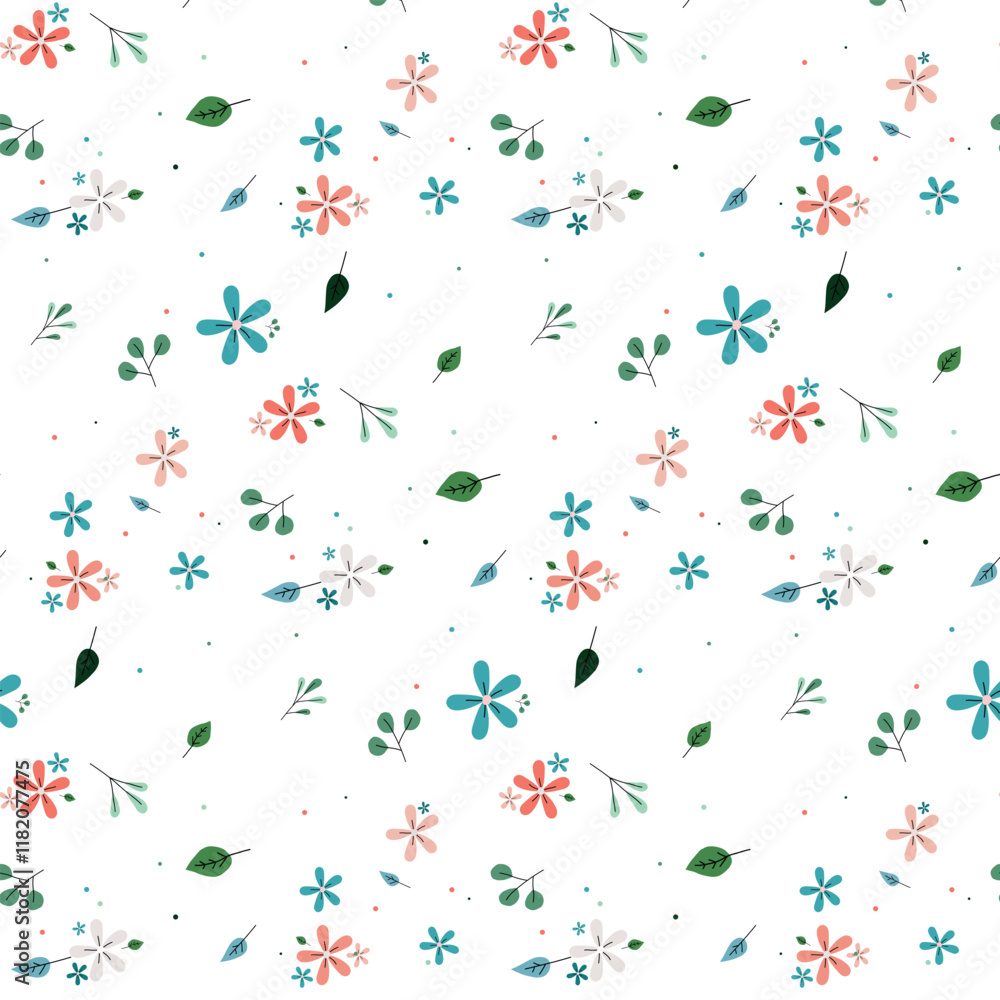 Pattern with simple flowers abstract. Pattern with simple flowers abstract.
