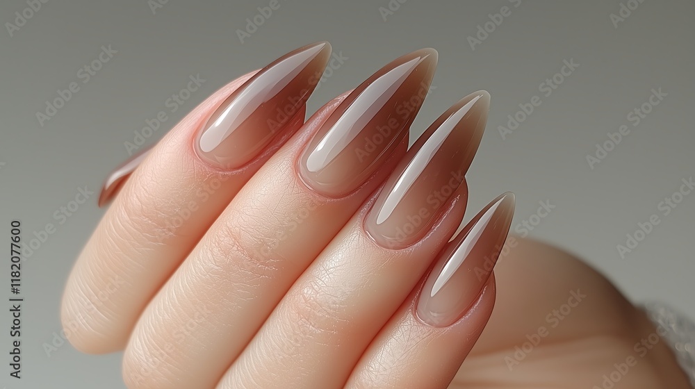 hand with polish hand with polish