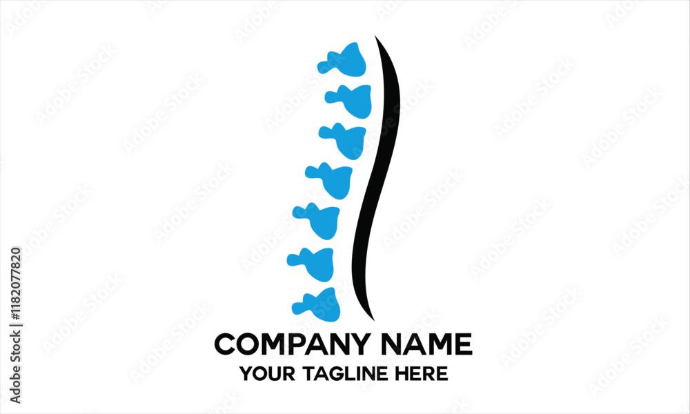 Fototapeta premium spine icon logo for medical