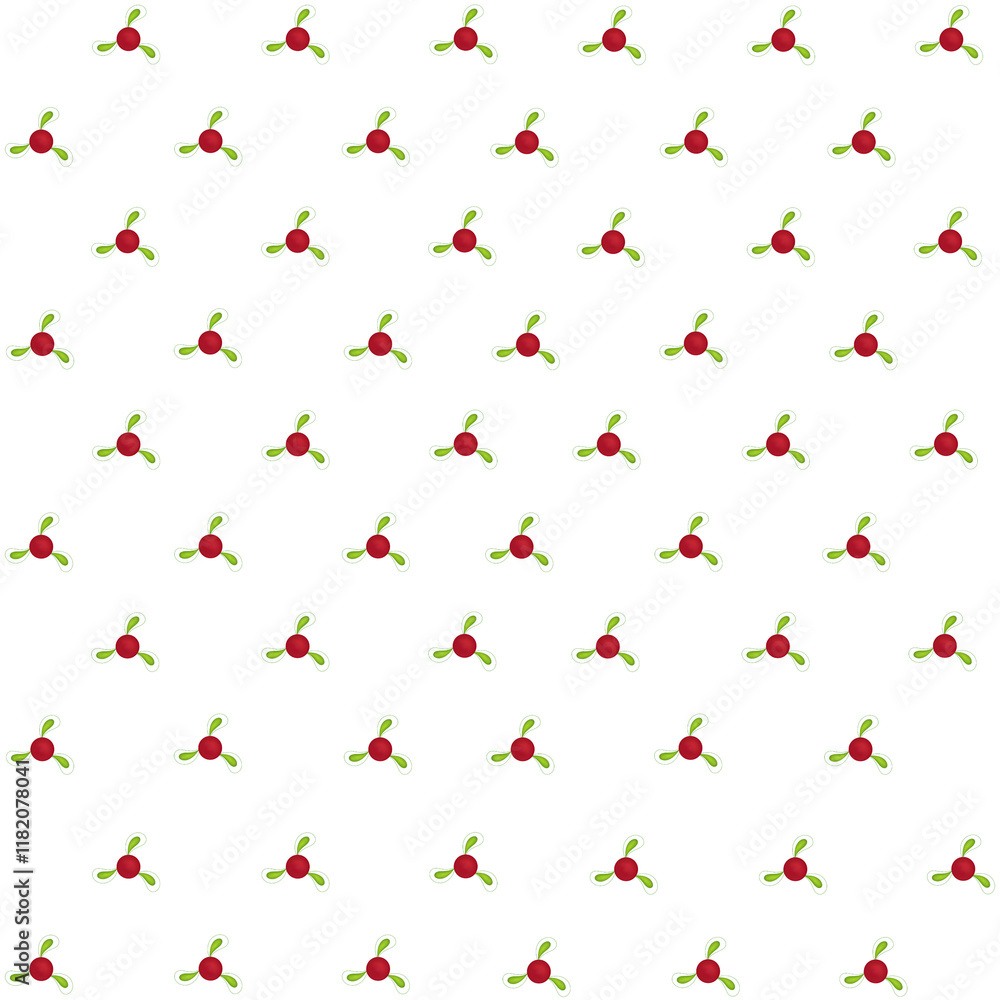 Flower background image. Flowers are red and 3 leaves are green. Flower background image. Flowers are red and 3 leaves are green.