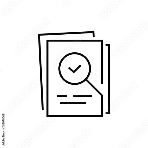 data assessment or compliance thin line icon. lineart trend modern linear insight paperwork logotype graphic stroke design web element isolated on white.