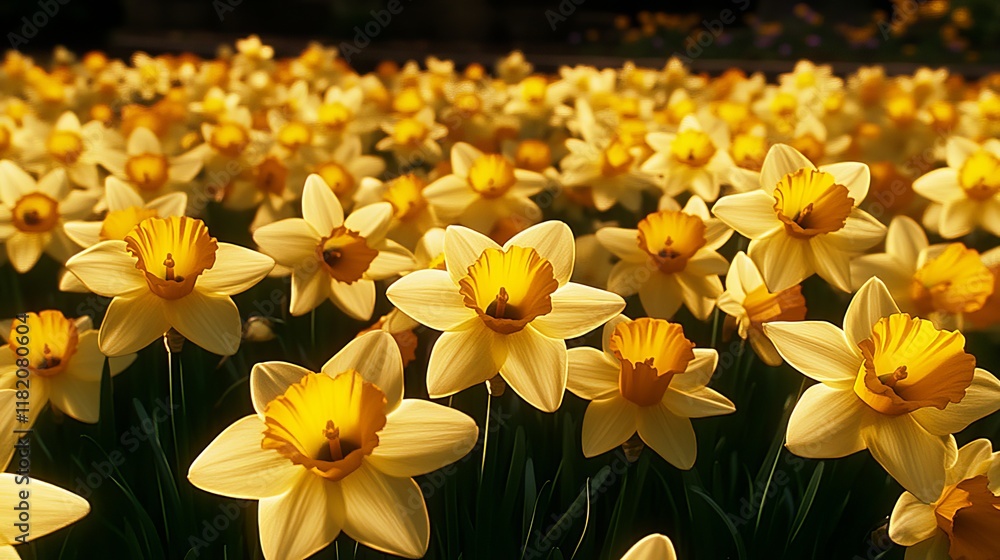 Golden Hour Daffodils A Field of Spring Blooms Golden Hour Daffodils A Field of Spring Blooms