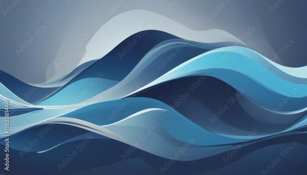 Fototapeta premium Light blue gray curvy shape background illustration hd wallpaper