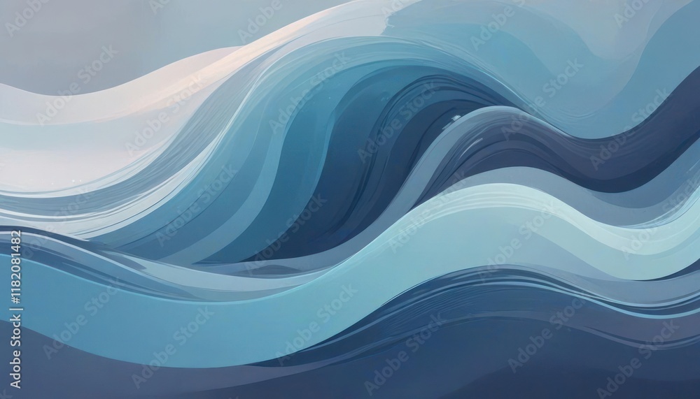 Fototapeta premium Light blue gray curvy shape background illustration hd wallpaper