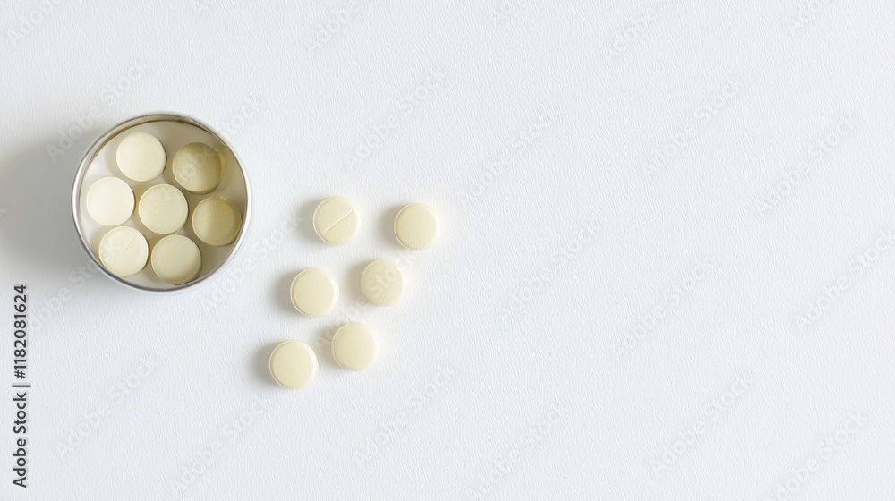 view of paracetamol tablets on a white background, showcasing the simplicity and effectiveness of the medication. | Paracetamol view of paracetamol tablets on a white background, showcasing the simplicity and effectiveness of the medication. | Paracetamol
