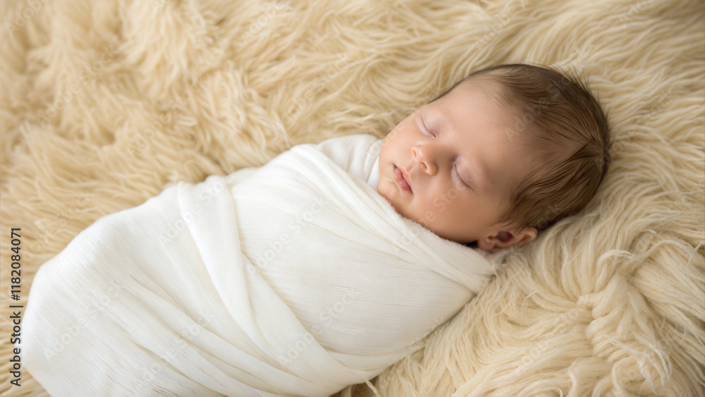 sleeping baby, peaceful expression, wrapped in soft blanket, cozy setting, infant portrait
sleeping baby, peaceful expression, wrapped in soft blanket, cozy setting, infant portrait