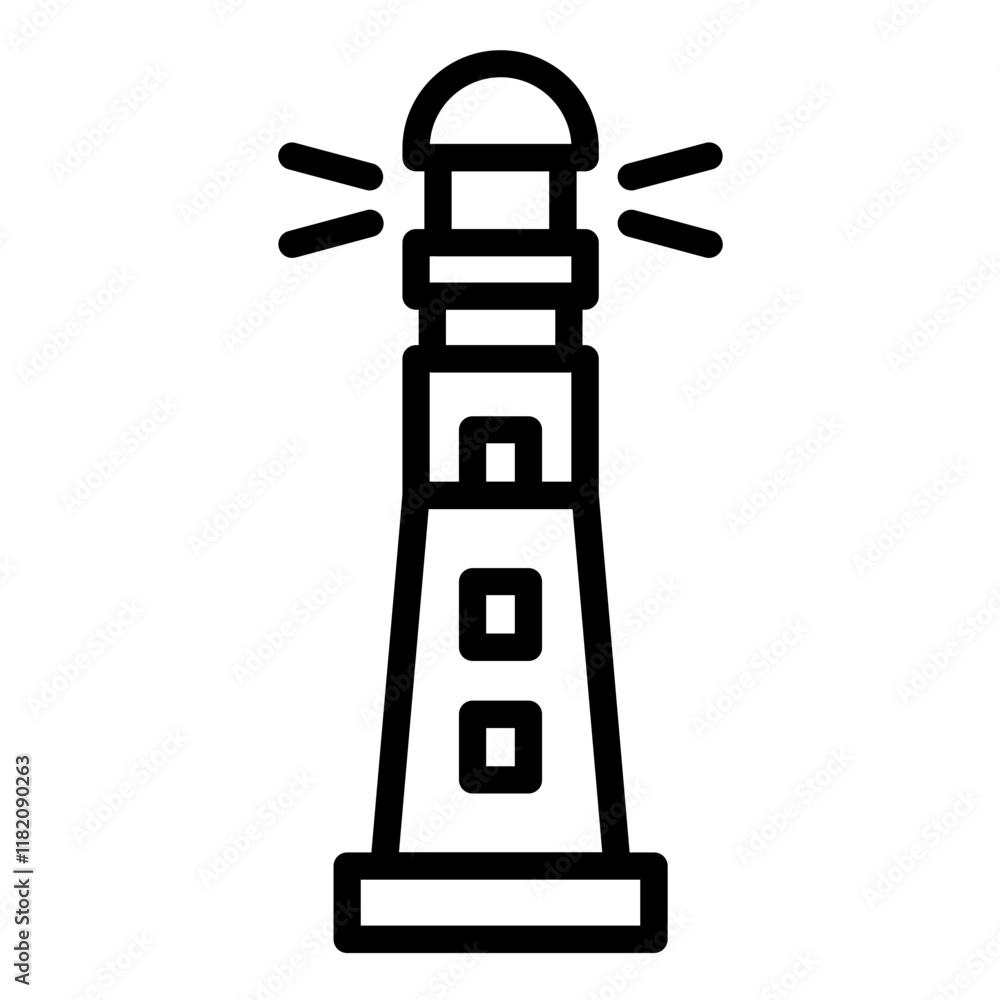 Vector Design Lighthouse Icon Style Vector Design Lighthouse Icon Style