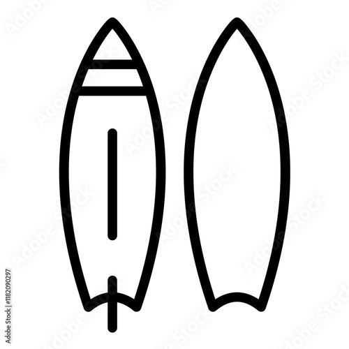 Vector Design Surfboard Icon Style