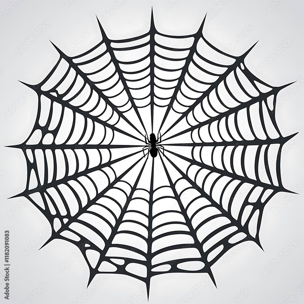 Obraz premium Spider web on white background