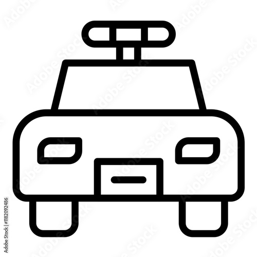 Vector Design Police Car Icon Style