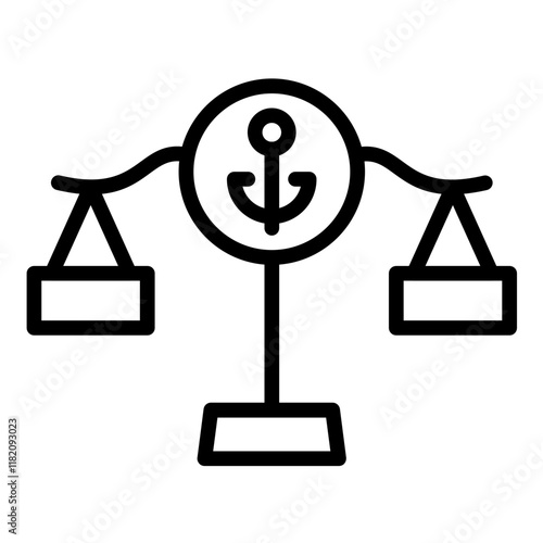 Vector Design Maritime Law Icon Style