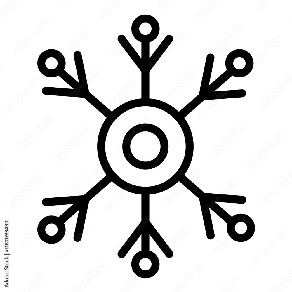 Obraz premium Vector Design Snowflake Icon Style