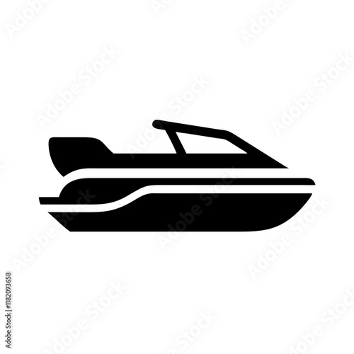 Speedboat Icon for Water Sports and Recreational Activities