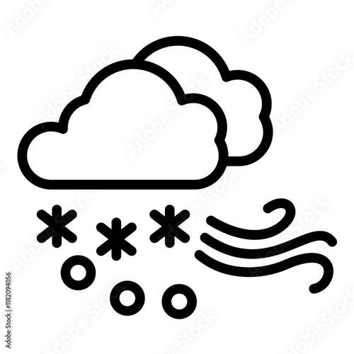 Vector Design Snowstorm Icon Style
