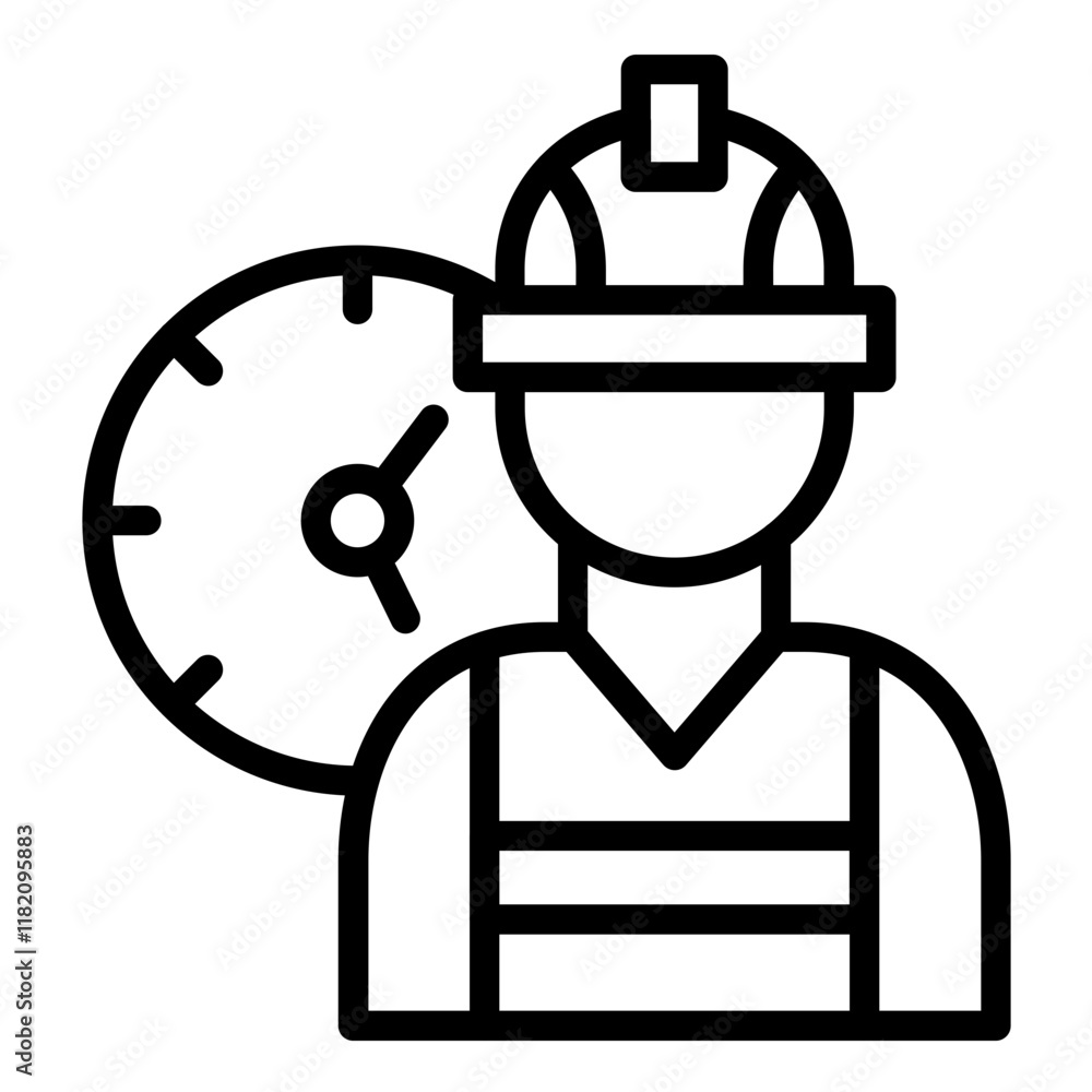 Vector Design Working Hours Icon Style