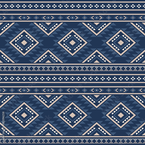 Southwest Aztec geometric Native American Mexican Navajo tribal ethnic boho indian texture ornament seamless pattern fabric colorful design vector for woven textile printing blanket rug carpet fashion